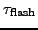 $\tau_{\rm
flash}$